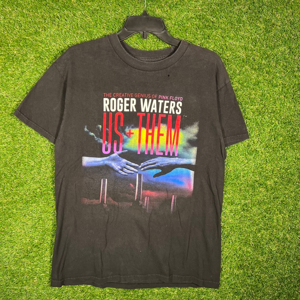Roger Waters Us + Them Tour 2017 T-Shirt Black Pink Floyd Concert Graphic Mens L